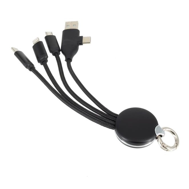 Kabel z podświetlanym logo 4w1, RXD-368 z naniesieniem logo Zdjęcie 3