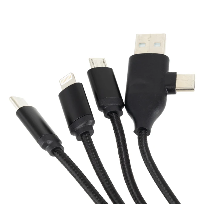 Kabel z podświetlanym logo 4w1, RXD-368 z naniesieniem logo Zdjęcie 5