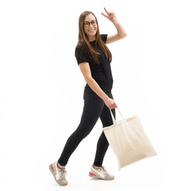 Torba bawełniana z krótkimi uszami 140 g/m2 ARRECIFE z logo Zdjęcie 6