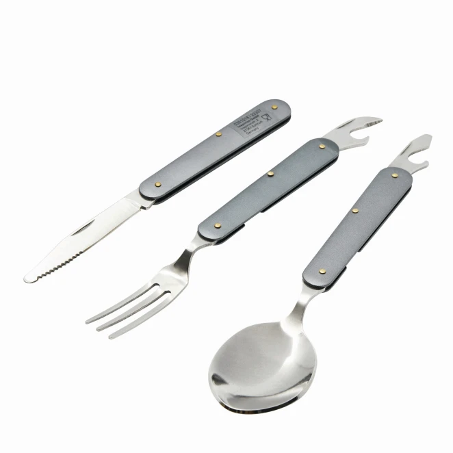 Trzyczęściowy zestaw sztućców na biwak CAMPING z logo Zdjęcie 2