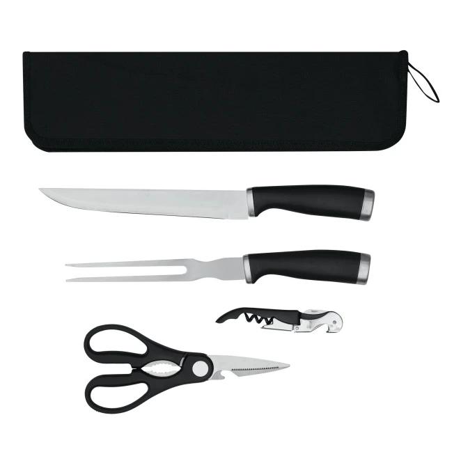 Zestaw do krojenia ze stali nierdzewnej ROASTY z logo firmy Zdjęcie 3