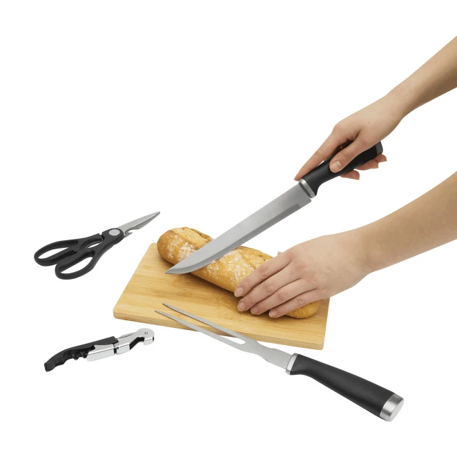Zestaw do krojenia ze stali nierdzewnej ROASTY z logo firmy Zdjęcie 4