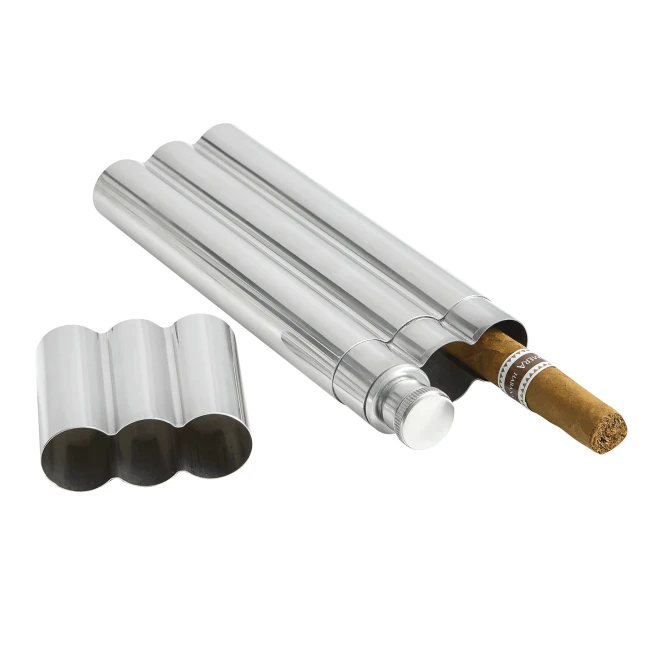 Piersiówka CIGAR STYLE z miejscem na cygara. do drukowania logo Zdjęcie 7