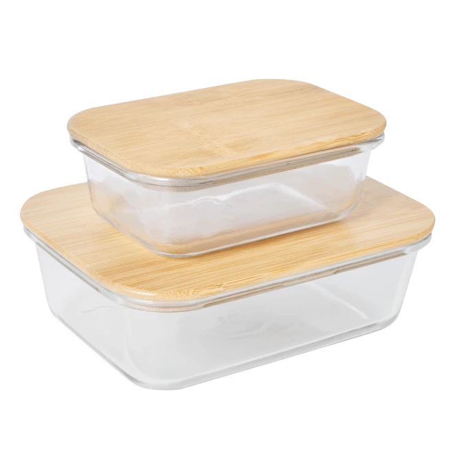 Pudełko na lunch ROSILI M z bambusową pokrywką : pojemność ok. 350 ml do drukowania logo Zdjęcie 5