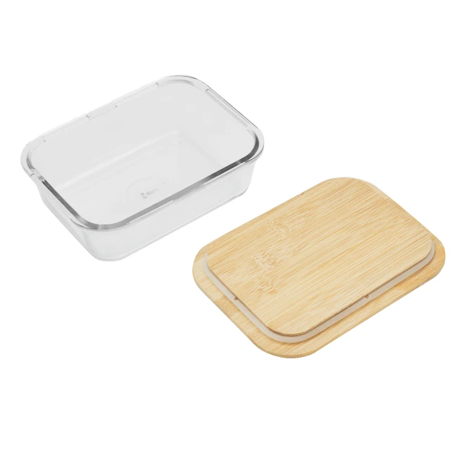 Pudełko na lunch ROSILI L z bambusową pokrywką. Pojemność ok. 1060 ml. do naniesienia logo Zdjęcie 2