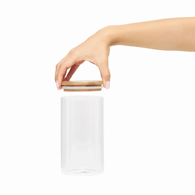 Szklany słoik ECO STORAGE M, pojemność ok. 700 ml z logo firmy Zdjęcie 8