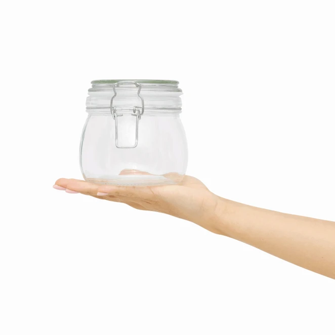 Szklany słoik CLICKY M, pojemność ok. 500 ml. z naniesieniem logo Zdjęcie 9