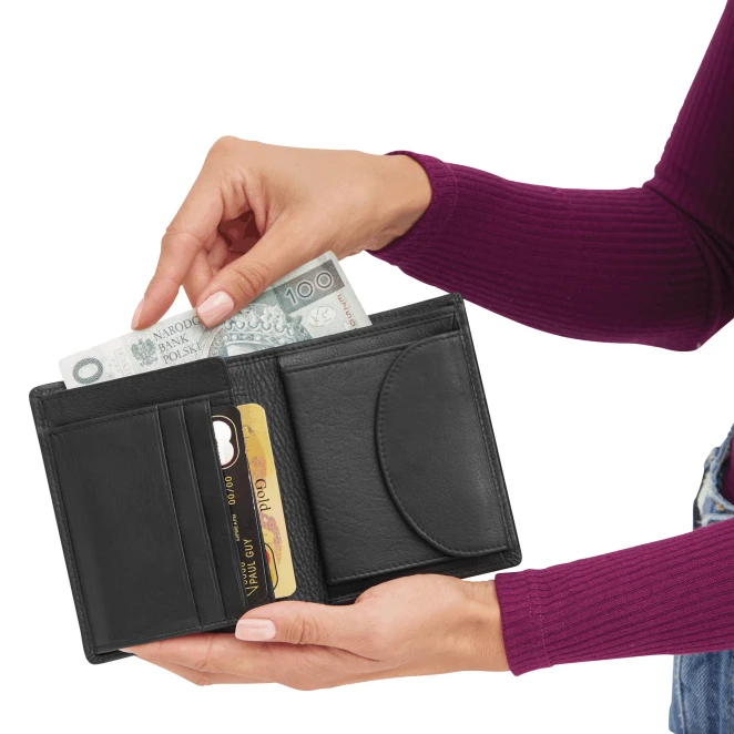 Oryginalny skórzany portfel DOW JONES do nałożenia logo Zdjęcie 7