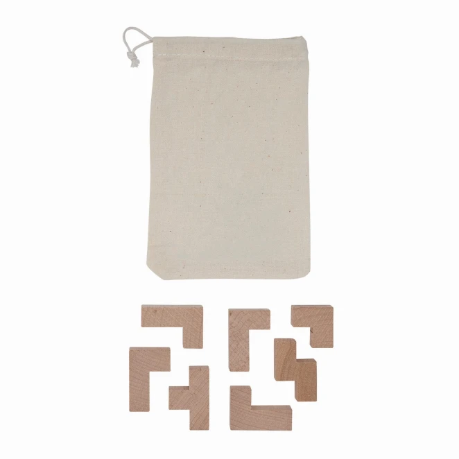 Trójwymiarowe puzzle drewniane CRAZY CUBE z nadrukiem logo Zdjęcie 3