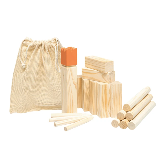 Gra szachy wikingów KUBB do drukowania logo Zdjęcie