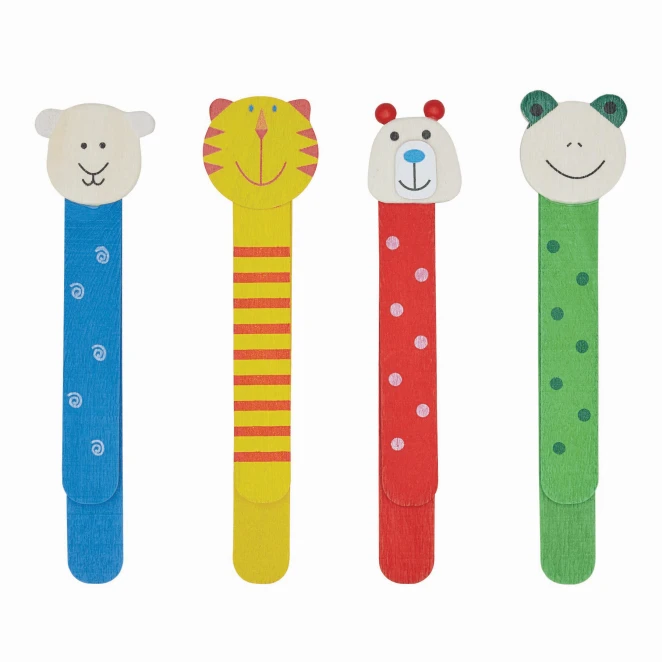 Drewniane zakładki FUNNY ANIMALS z naniesieniem logo Zdjęcie