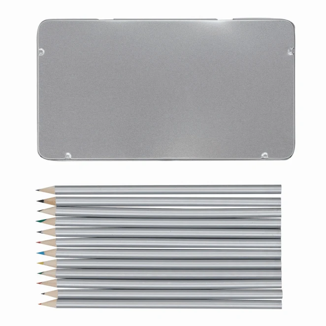 12 długich kredek SILVERSTAR z naniesieniem logo Zdjęcie 2