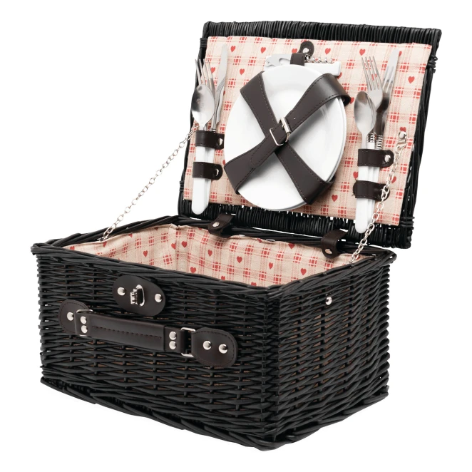 Wiklinowy kosz piknikowy SUNSET PARK z nadrukiem na zamówienie Zdjęcie