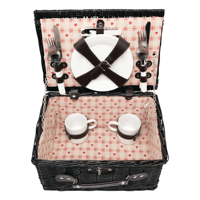 Wiklinowy kosz piknikowy SUNSET PARK z nadrukiem na zamówienie Zdjęcie 3