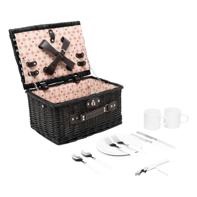 Wiklinowy kosz piknikowy SUNSET PARK z nadrukiem na zamówienie Zdjęcie 5