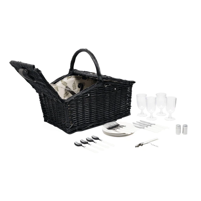 Wiklinowy kosz piknikowy RICHMOND PARK z naniesieniem logo Zdjęcie 5