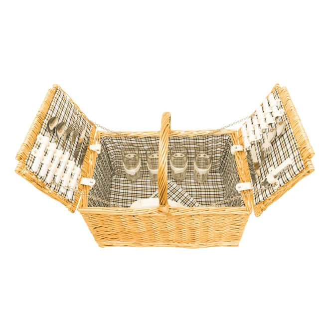 Wiklinowy koszyk piknikowy STANLEY PARK z naniesieniem logo Zdjęcie 3