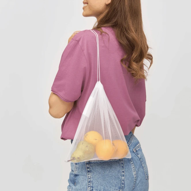 Siatka na owoce i warzywa BLUE PLANET z nadrukiem logo Zdjęcie 4