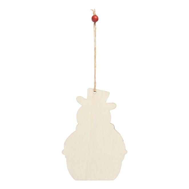 Zawieszka na prezent i choinkę WOODEN SNOWI z naniesieniem logo Zdjęcie 2