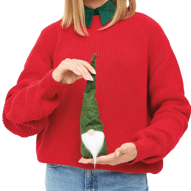 Filcowy świąteczny skrzat ze spiczastą czapką HANS z logo firmy Zdjęcie 5