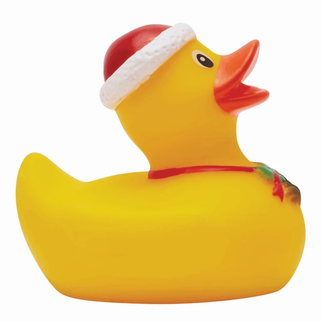 Świąteczna gumowa kaczka BENEDIKT z nadrukiem logo Zdjęcie 3