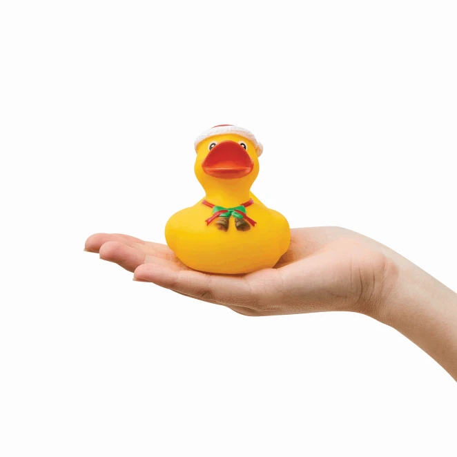 Świąteczna gumowa kaczka BENEDIKT z nadrukiem logo Zdjęcie 4