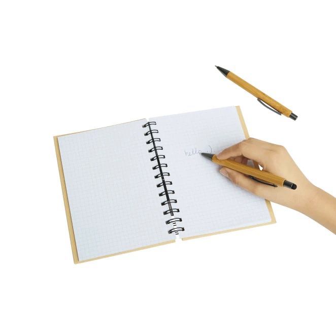 Zestaw do pisania DOUBLE BAMBOO REVISED. z logo firmy Zdjęcie 8