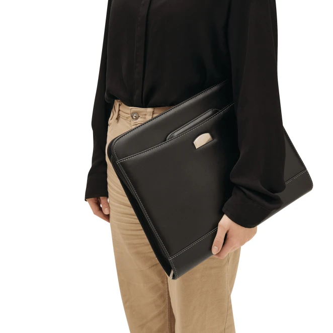 Portfolio NOBLESSE RING, portfolio ze skóry ekologicznej, w formacie A4 z nadrukiem logo Zdjęcie 5