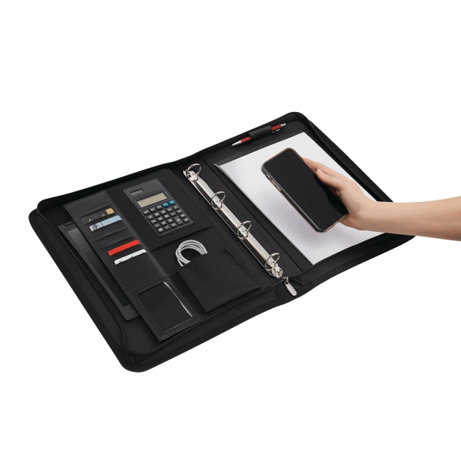 Portfolio NOBLESSE RING, portfolio ze skóry ekologicznej, w formacie A4 z nadrukiem logo Zdjęcie 6