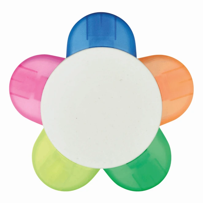 Zakreślacz w kształcie kwiatka FLOWER z nadrukiem logo Zdjęcie 3