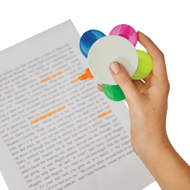 Zakreślacz w kształcie kwiatka FLOWER z nadrukiem logo Zdjęcie 5