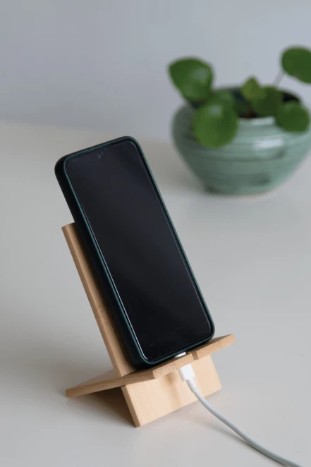 Stojak na smartfon BAMBOO CHAIR z logo firmy Zdjęcie 9