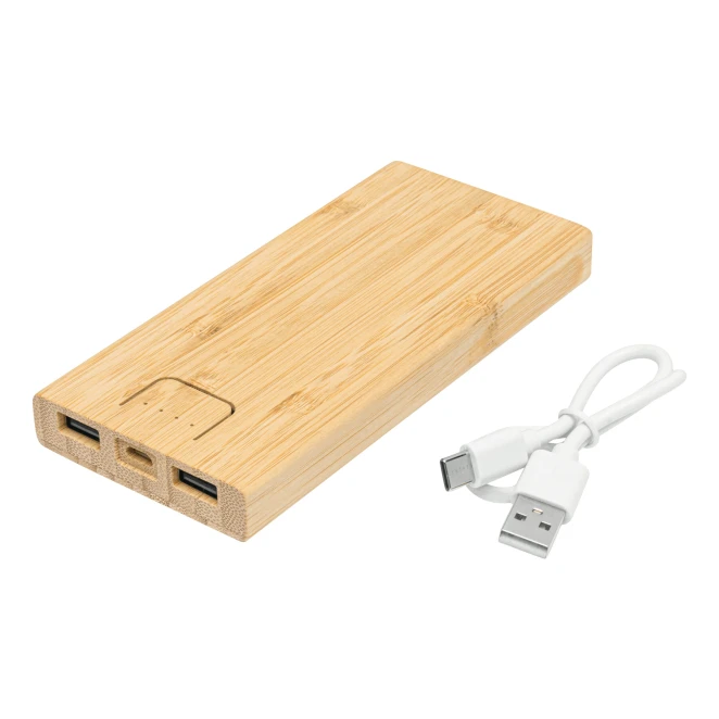 Powerbank BAMBOO ENERGY do drukowania logo Zdjęcie