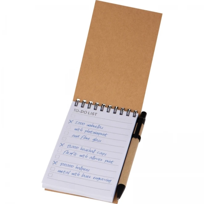 Notatnik w linie z długopisem z nadrukiem na zamówienie Zdjęcie 4