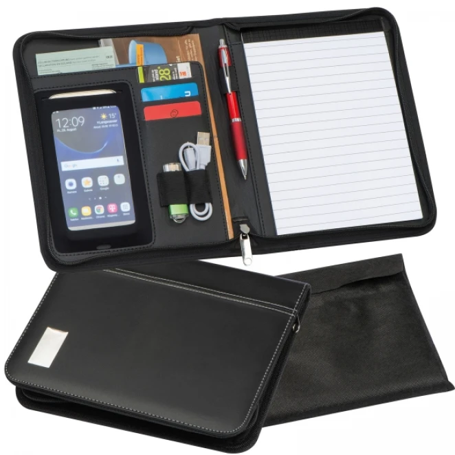 Folder A5 z notatnikiem w linie do drukowania logo Zdjęcie