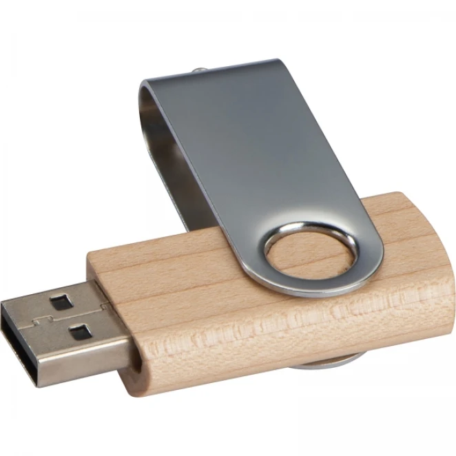 Pendrive drewniany 4GB 2.0 Klaudia do naniesienia logo Zdjęcie
