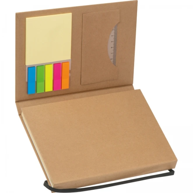 Folder z notatnikiem w linie i przyborami do pisania do nałożenia logo Zdjęcie 4