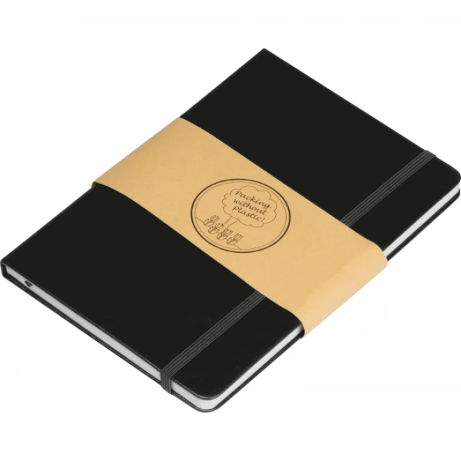 Notatnik A5 w linie z zamknięciem na gumkę z logo firmy Zdjęcie 8