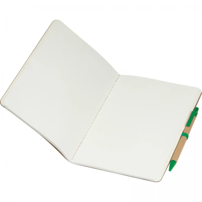 Notatnik A5 z czystymi stronami i długopisem z naniesieniem logo Zdjęcie 3