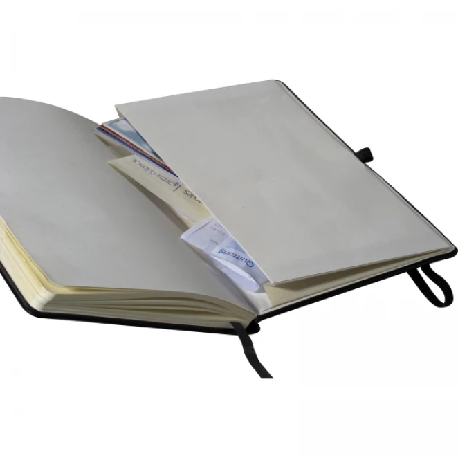 Notatnik A5 w linie imitacja skóry 13,9 x 21 cm z nadrukiem logo Zdjęcie 5