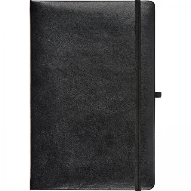 Notatnik A5 w linie imitacja skóry 13,9 x 21 cm z nadrukiem logo Zdjęcie 6