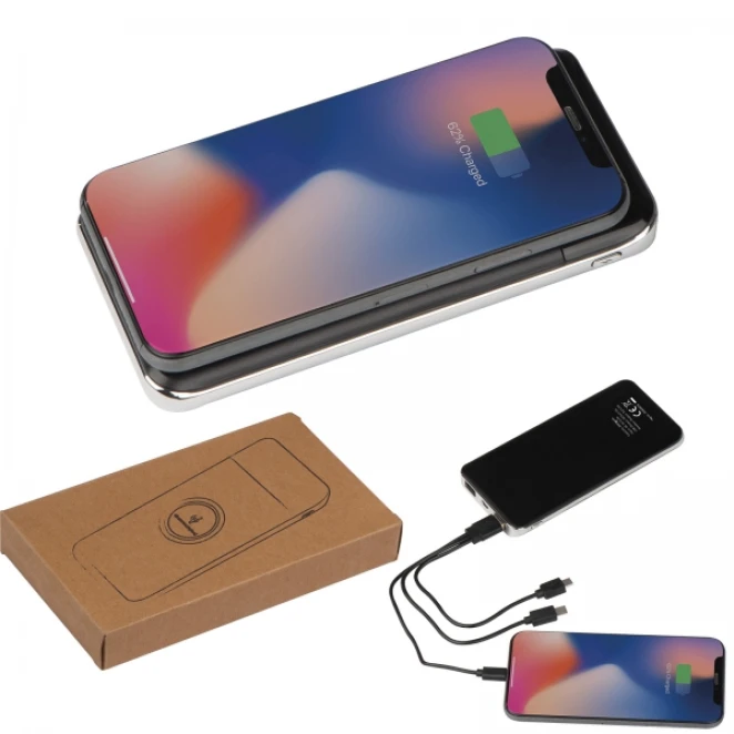 Power bank 8000 mAh indukcyjny do naniesienia logo Zdjęcie