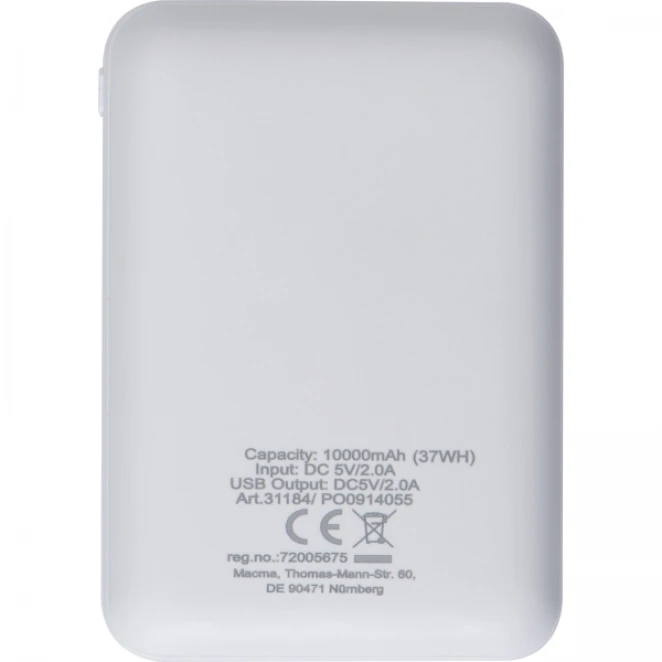 Power bank 10000 mAh z nadrukiem logo Zdjęcie 5