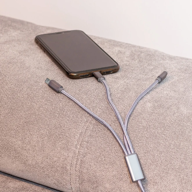 Kabel 3w1 do ładowania długi 120 cm do nałożenia logo Zdjęcie 5