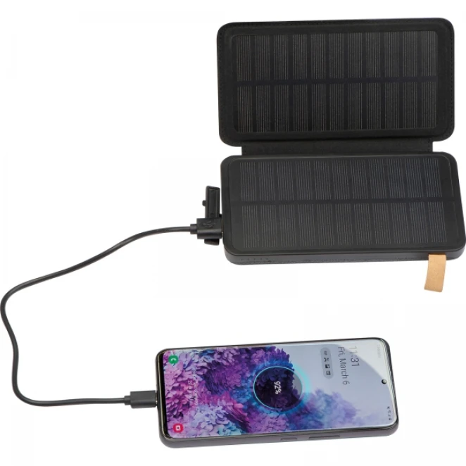 Power bank 8000 mAh solarny z nadrukiem na zamówienie Zdjęcie
