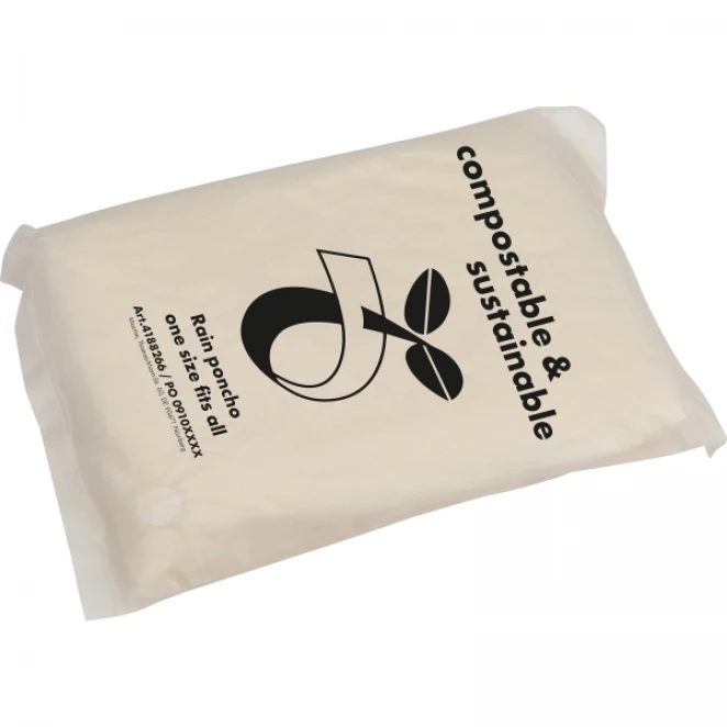 Poncho przeciwdeszczowe biodegradowalne z logo firmy Zdjęcie 2