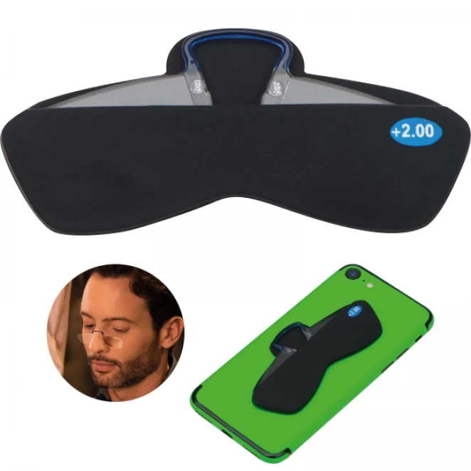 Okulary +2.00 z etui do smartfona z naniesieniem logo Zdjęcie