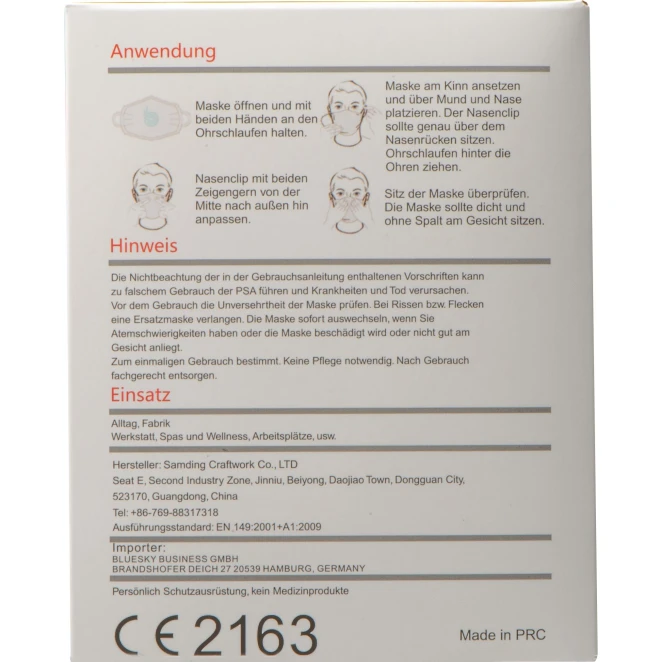 Maseczka ochronna FFP2 z logo Zdjęcie 10