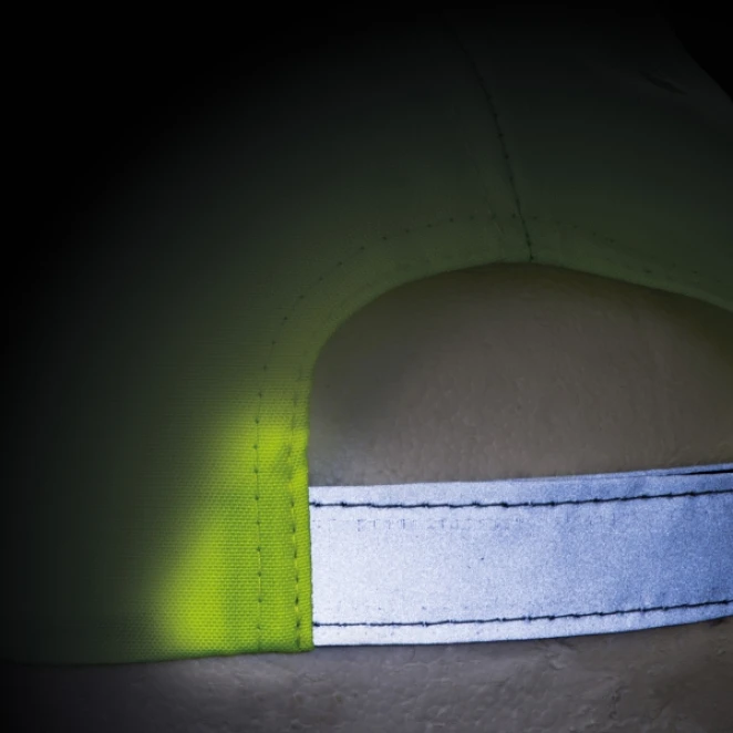 Czapka z daszkiem dla dzieci odblaskowa 6 paneli do naniesienia logo Zdjęcie 4