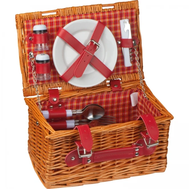 Kosz piknikowy dla 2 osób z logo firmy Zdjęcie 4
